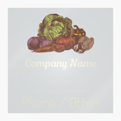 Design Preview for Design Gallery: Farmers Market Window Stickers, 12 x 12 cm Rectangular