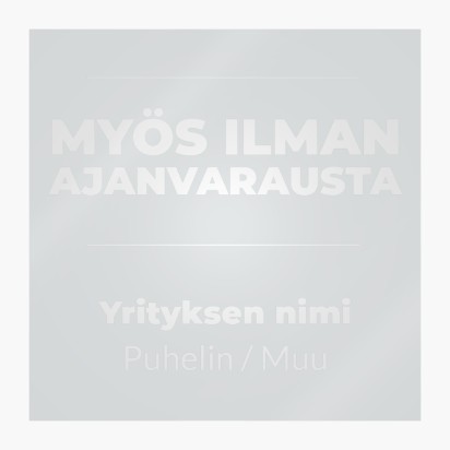 Mallin esikatselu Mallivalikoima: Kauneus & Kylpylät Ikkunatarrat, 12 x 12 cm Suorakulmainen