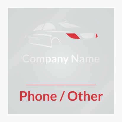 Design Preview for Design Gallery: Automotive & Transportation Window Stickers, 12 x 12 cm Rectangular