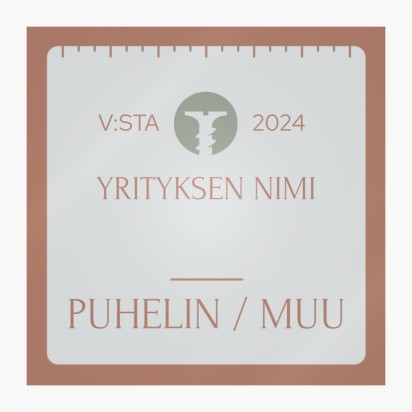 Mallin esikatselu Mallivalikoima: Puusepäntyö & Puuntyöstö Ikkunatarrat, 12 x 12 cm Suorakulmainen