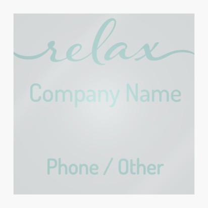 Design Preview for Design Gallery: Beauty & Spa Window Stickers, 20 x 20 cm Rectangular