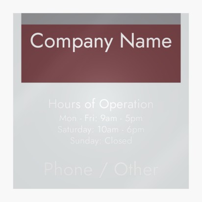 Design Preview for Design Gallery: Business Services Window Stickers, 20 x 20 cm Rectangular