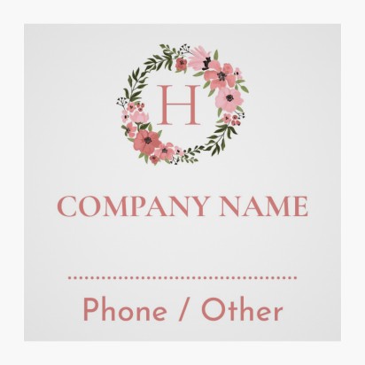 Design Preview for Design Gallery: Florists Window Stickers, 20 x 20 cm Rectangular