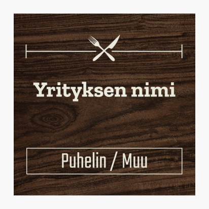 Mallin esikatselu Mallivalikoima: Ruoka & Juoma Ikkunatarrat, 20 x 20 cm Suorakulmainen