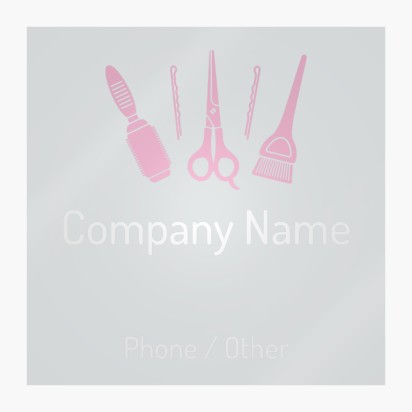 Design Preview for Design Gallery: Hair Salons Window Stickers, 30 x 30 cm Rectangular