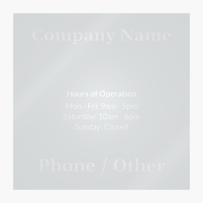 Design Preview for Design Gallery: Business Services Window Stickers, 30 x 30 cm Rectangular