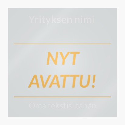 Mallin esikatselu Mallivalikoima: Ruoka & Juoma Ikkunatarrat, 30 x 30 cm Suorakulmainen