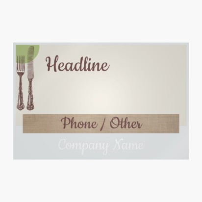 Design Preview for Design Gallery: Food Catering Window Stickers, 60 x 90 cm Rectangular