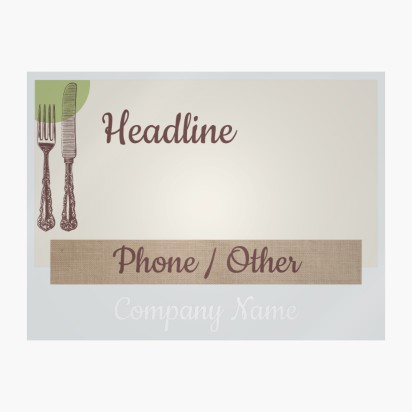 Design Preview for Design Gallery: Food Catering Window Stickers, 90 x 120 cm Rectangular
