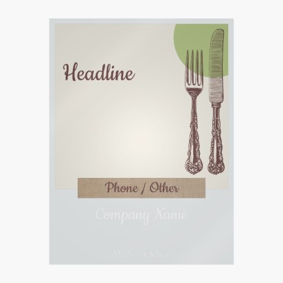 Design Preview for Design Gallery: Food Catering Window Stickers, 45 x 60 cm Rectangular