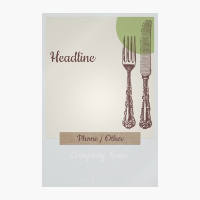 Design Preview for Design Gallery: Food Catering Window Stickers, 50 x 75 cm Rectangular