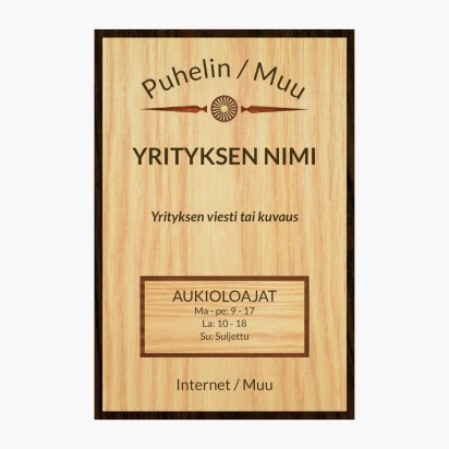 Mallin esikatselu Mallivalikoima: Puusepäntyö & Puuntyöstö Ikkunatarrat, 50 x 75 cm Suorakulmainen