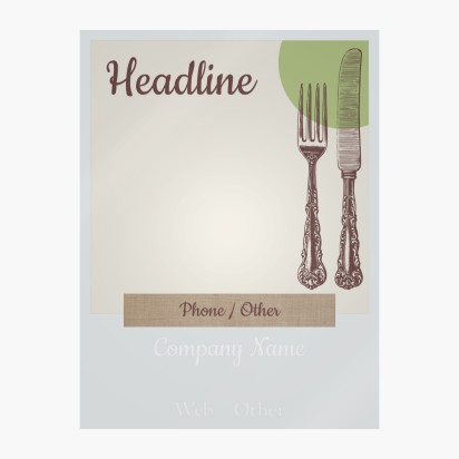 Design Preview for Design Gallery: Food Catering Window Stickers, 90 x 120 cm Rectangular