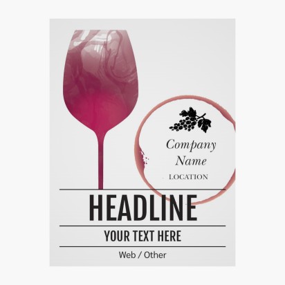 Design Preview for Design Gallery: Food & Beverage Window Stickers, 90 x 120 cm Rectangular
