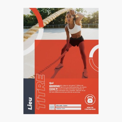 Aperçu du graphisme pour Galerie de modèles : panneaux publicitaires pour sports et fitness, A0 (841 x 1189 mm)