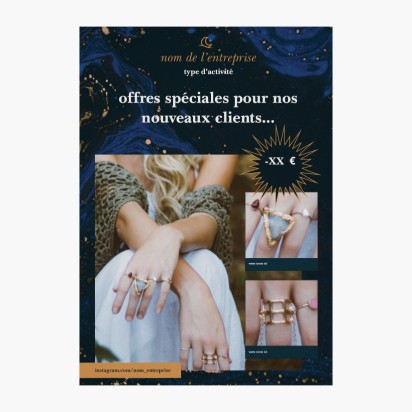 Aperçu du graphisme pour Galerie de modèles : panneaux publicitaires pour bijoux, A1 (594 x 841 mm)