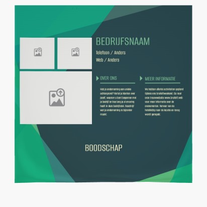 Voorvertoning ontwerp voor Ontwerpgalerij: Marketing en communicatie Beurswanden, 2.3 x 2.3 m