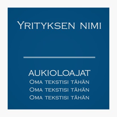 Mallin esikatselu Mallivalikoima: Yrityspalvelut Autonikkunatarrat, 30 x 30 cm Valkoinen