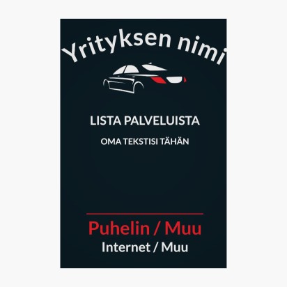 Mallin esikatselu Mallivalikoima: Autot & Kuljetus Autonikkunatarrat, 50 x 75 cm Valkoinen