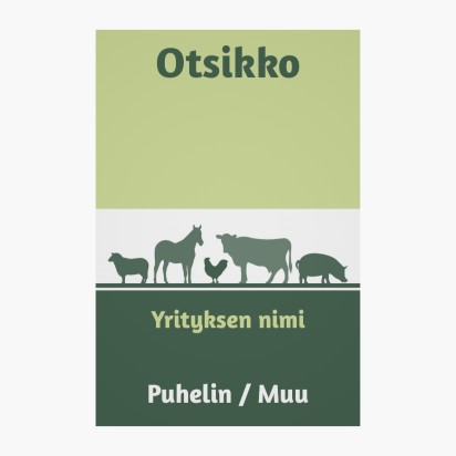 Mallin esikatselu Mallivalikoima: Maatalous & Maanviljely Autonikkunatarrat, 50 x 75 cm Valkoinen