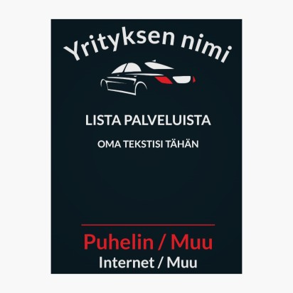 Mallin esikatselu Mallivalikoima: Autot & Kuljetus Autonikkunatarrat, 90 x 120 cm Valkoinen