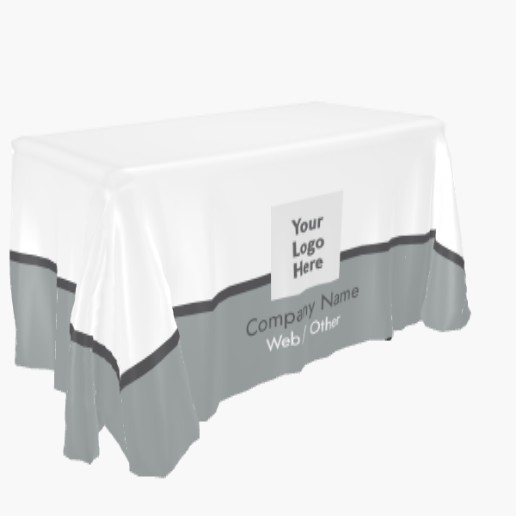 Design Preview for Conservative Custom Tablecloths Templates, 3-sided 4' All Over Print