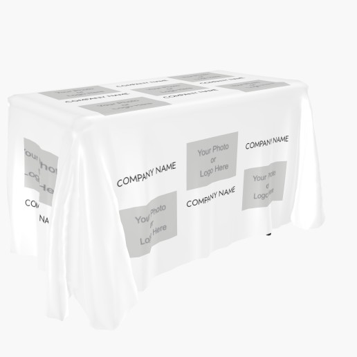Design Preview for  Custom Tablecloths Templates, 3-sided 4' All Over Print