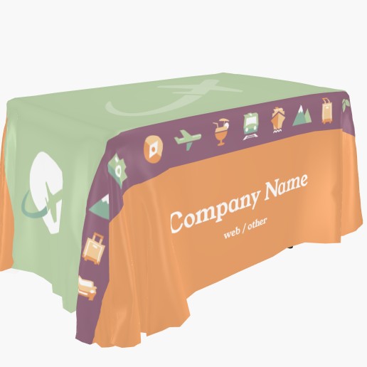Design Preview for  Custom Tablecloths Templates, 4-sided 4' All Over Print